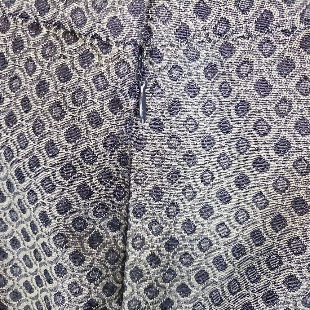 Kasper Dress Pencil Skirt Size 12 gray black geometric print lined - Picture 5 of 8